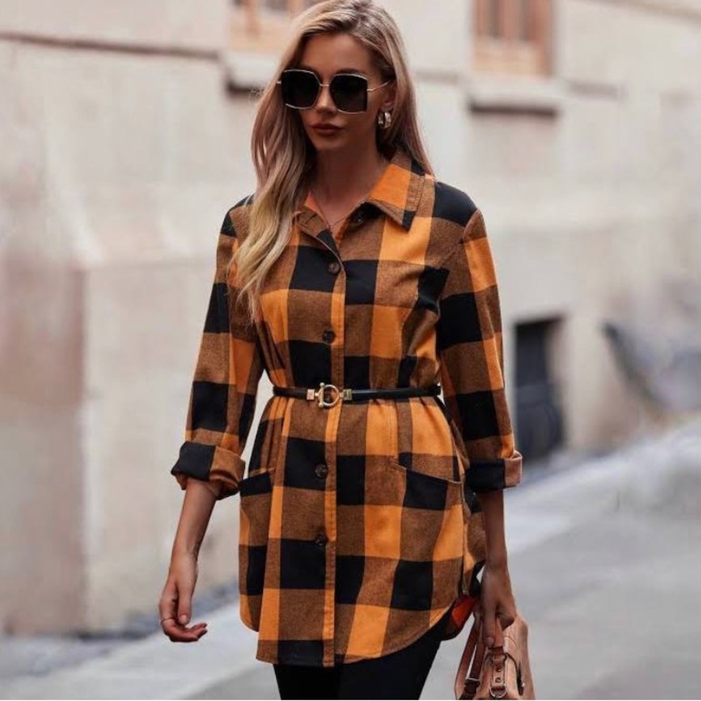 Long Buffalo plaid tunic/shirt dress! 🎊